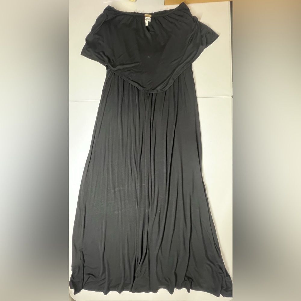 Summer Boutique Next Black Bohemian Maxi Dress Open Shoulder Size 12 UK/ 8 US